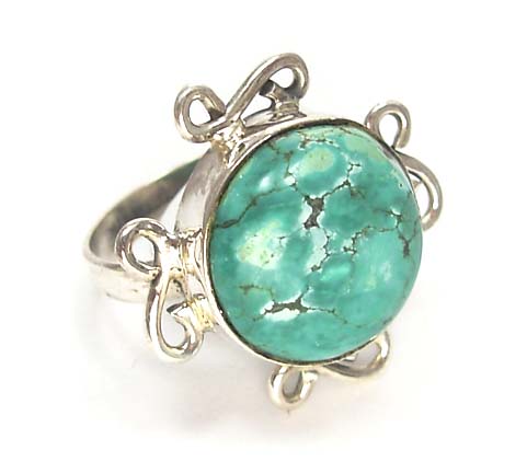 Design 5076: blue,green turquoise rings