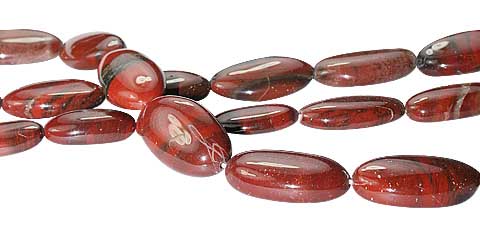 Design 11739: Red jasper oval beads