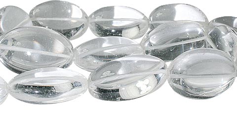 Design 11742: White crystal oval beads