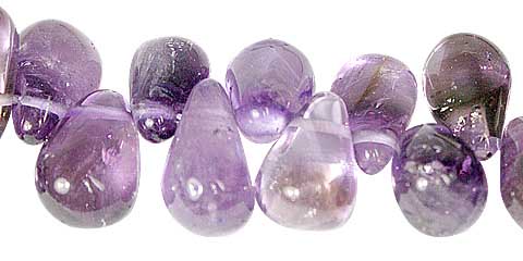 Design 11776: brown,purple amethyst tear-drop beads