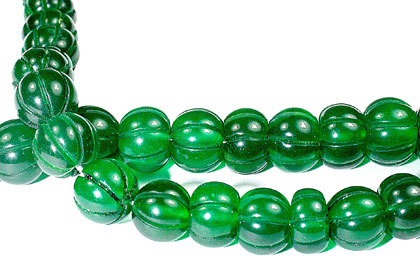 Design 13357: green onyx round beads