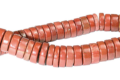 Design 13359: red jasper heishi beads