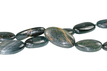 Design 13365: black,brown tiger eye oval beads