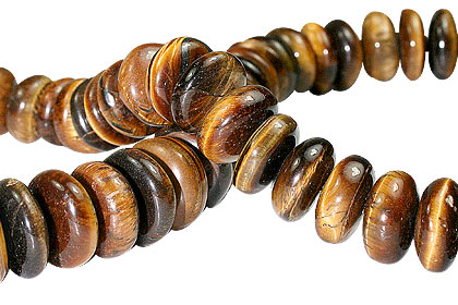 Design 13366: brown,yellow tiger eye rondelle beads