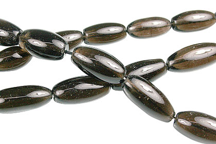 Design 13379: black,brown tiger eye canoe beads