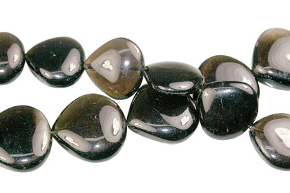 Design 13381: brown smoky quartz tear-drop beads