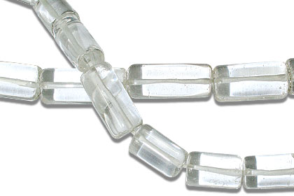 Design 13384: white crystal tube beads