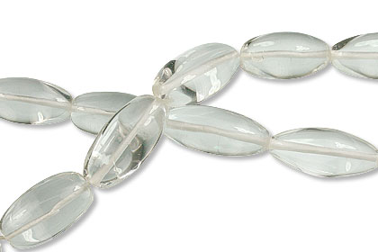 Design 13388: white crystal canoe beads