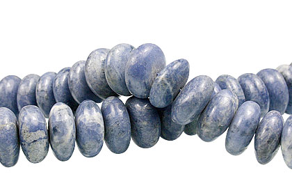 Design 13655: blue,white sodalite rondelle beads