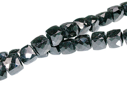 Design 13750: black black spinel faceted beads