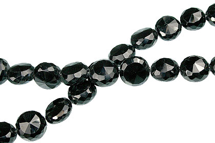 Design 13751: black black spinel coin beads