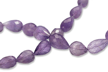 Design 13850: purple amethyst faceted, tear-drop beads