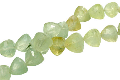 Design 13896: green prehnite faceted beads
