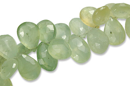 Design 13918: green prehnite briolettes beads