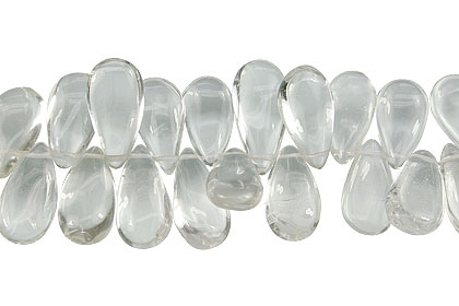 Design 14032: white crystal tear-drop beads