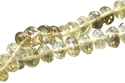 Design 15011: brown,yellow lemon quartz faceted beads