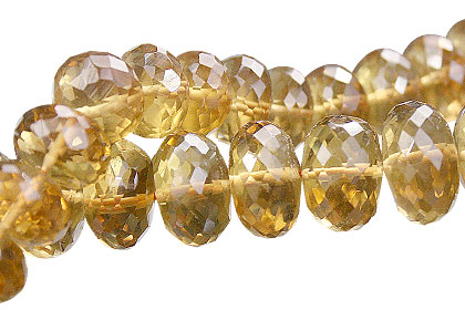 Design 15018: yellow citrine faceted beads