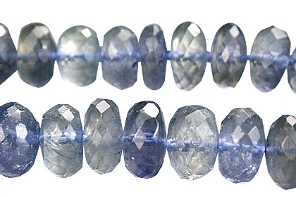 Design 15031: blue iolite faceted beads
