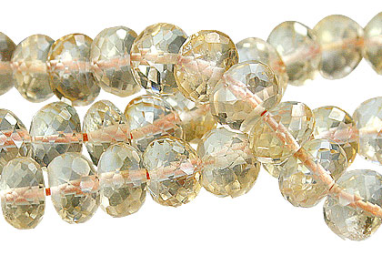 Design 15395: yellow citrine rondelle beads