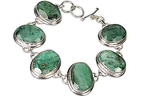 Design 10098: green emerald bracelets