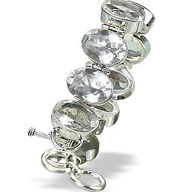 Design 10376: white crystal art-deco bracelets