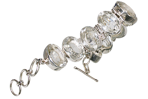 Design 10423: white crystal bracelets