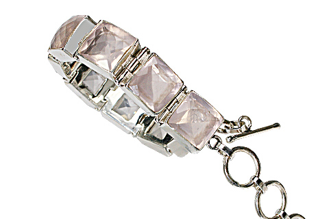 Design 10428: pink rose quartz bracelets