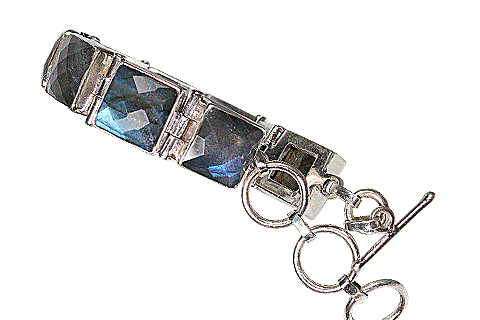 Design 10429: blue,gray labradorite bracelets