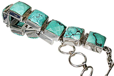 Design 10431: blue,green turquoise art-deco bracelets