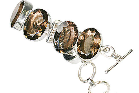 Design 10438: brown smoky quartz bracelets