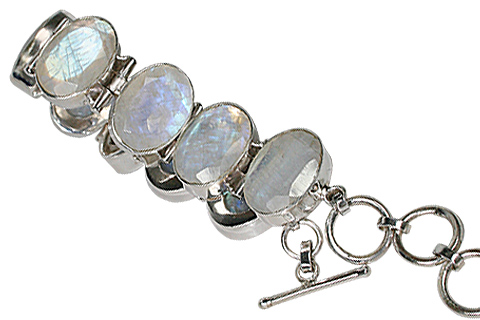 Design 10439: white moonstone bracelets