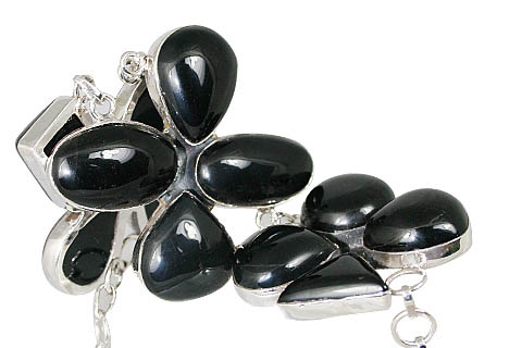 Design 10533: black onyx ethnic bracelets