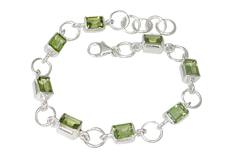 Design 10741: green peridot bracelets