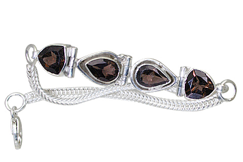 Design 10870: brown smoky quartz bracelets
