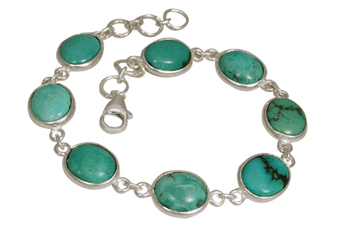 Design 10874: green turquoise bracelets