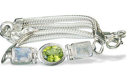 Design 10923: green peridot bracelets