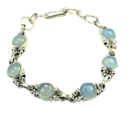Design 10993: blue chalcedony contemporary bracelets