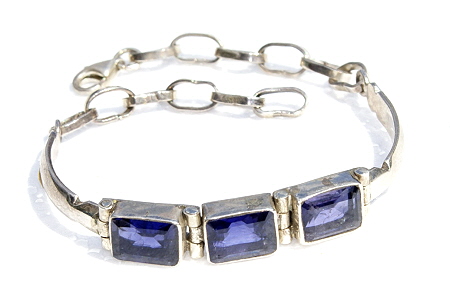Design 11086: blue,purple iolite bracelets