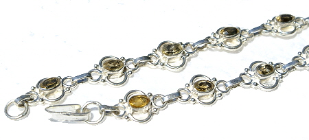 Design 11189: yellow citrine bracelets