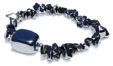 Design 11232: black hematite bracelets
