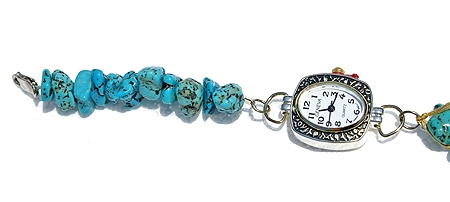Design 11571: Blue, Whie turquoise bracelets