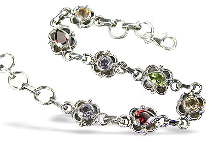 Design 11601: multi-color multi-stone bracelets