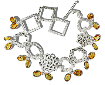 Design 12945: yellow citrine contemporary bracelets