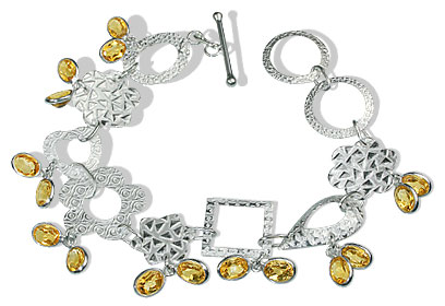 Design 13032: yellow citrine contemporary bracelets