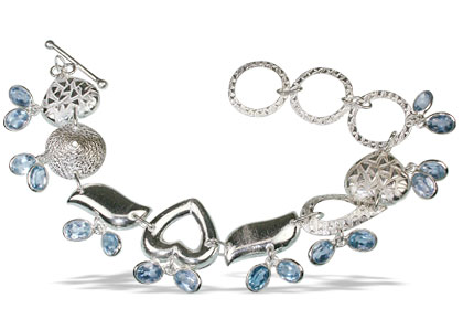 Design 13042: blue blue topaz contemporary bracelets
