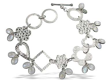 Design 13045: white moonstone contemporary bracelets