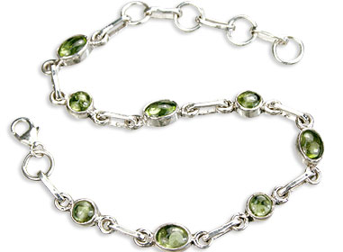 Design 14485: green peridot contemporary bracelets