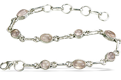Design 14487: pink rose quartz contemporary bracelets
