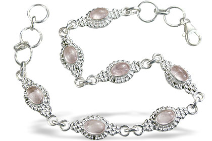 Design 14581: pink rose quartz contemporary bracelets
