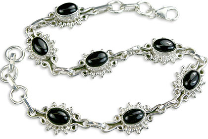 Design 14606: black black onyx contemporary bracelets